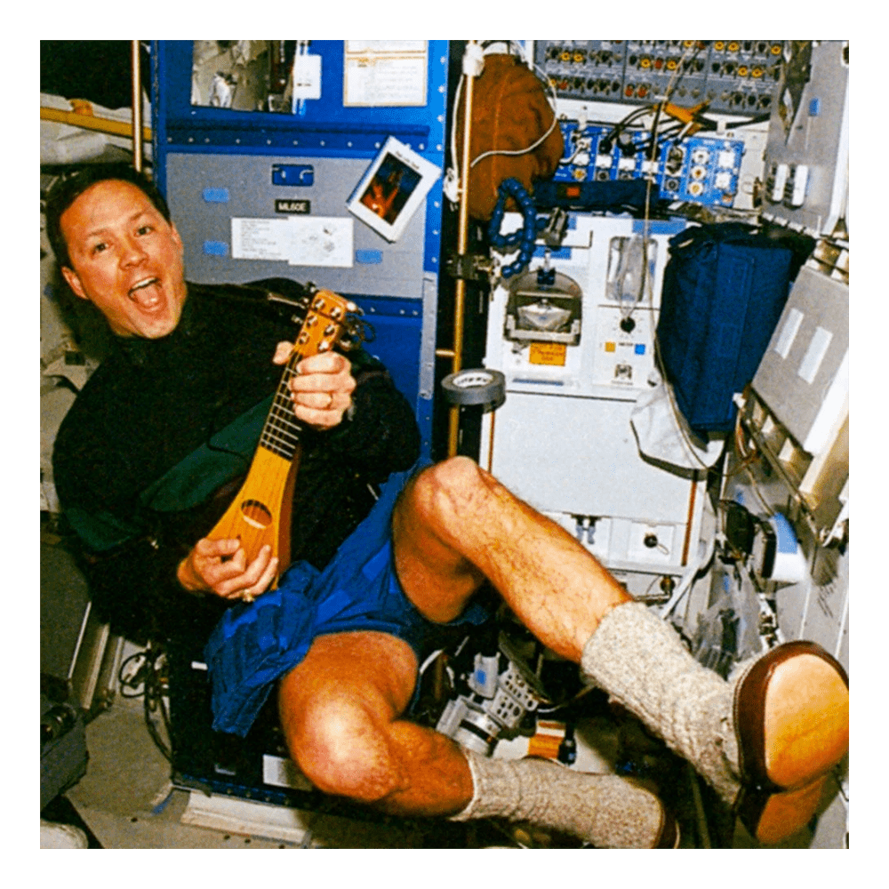 Backpacker in space