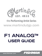 パフォーミングアーティストリーズ搭載フィッシュマンF-1 Analog 日本語取扱い説明書