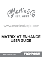 16シリーズ搭載フィッシュマンMATRIX VT ENHANCE 日本語取扱い説明書