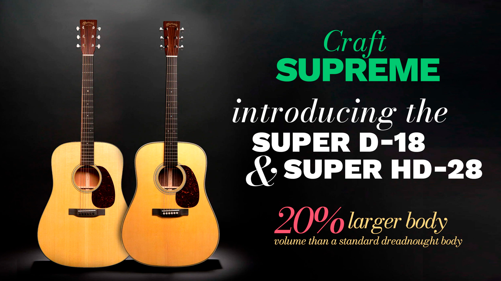Martin Guitar 2026 Standard Series NEW MODEL Super D-18 & Super HD-28 リリースのお知らせ