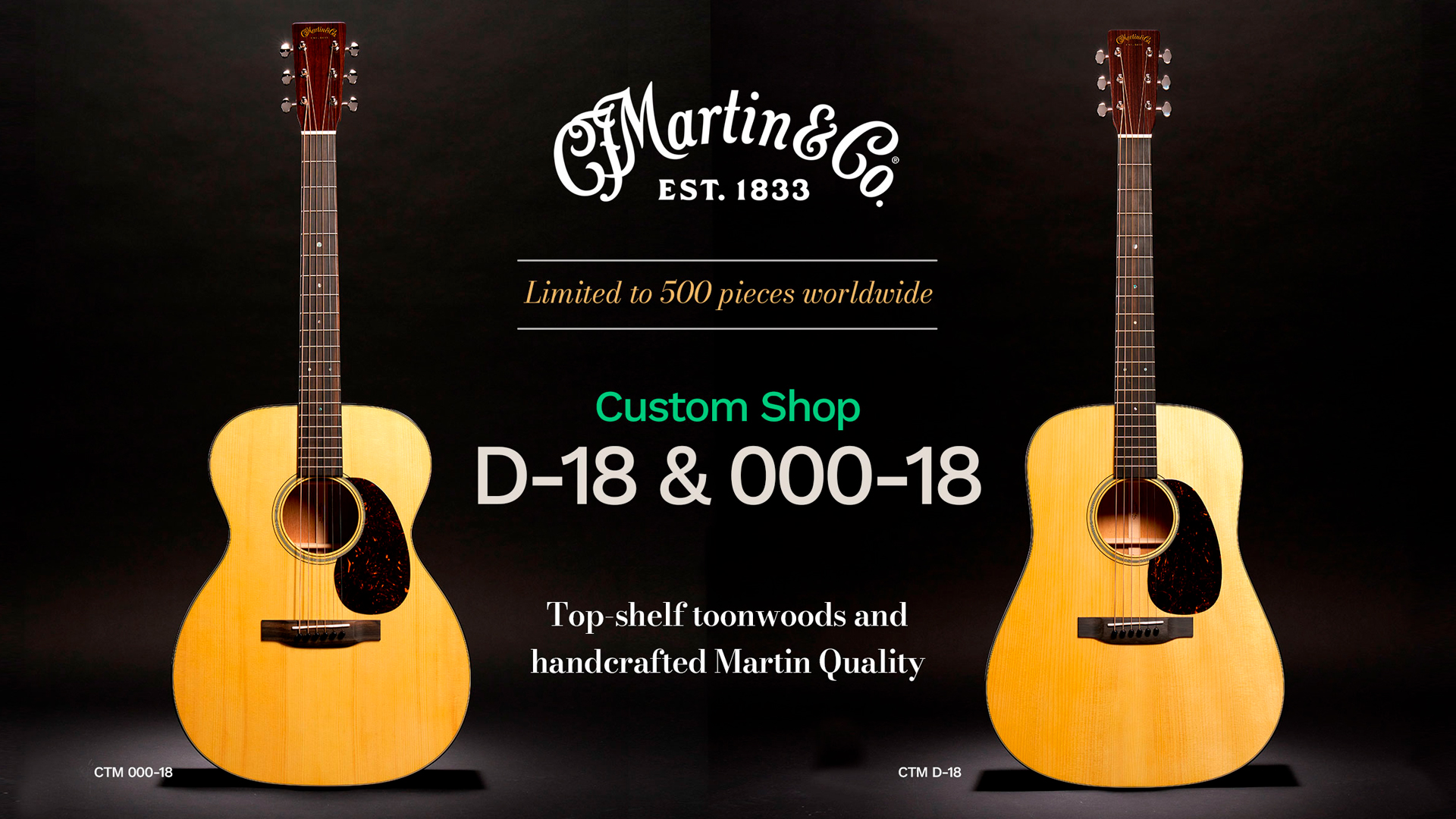 Custom Shop & Special Editions Custom Shop D-18／Custom Shop 000-18リリースのお知らせ