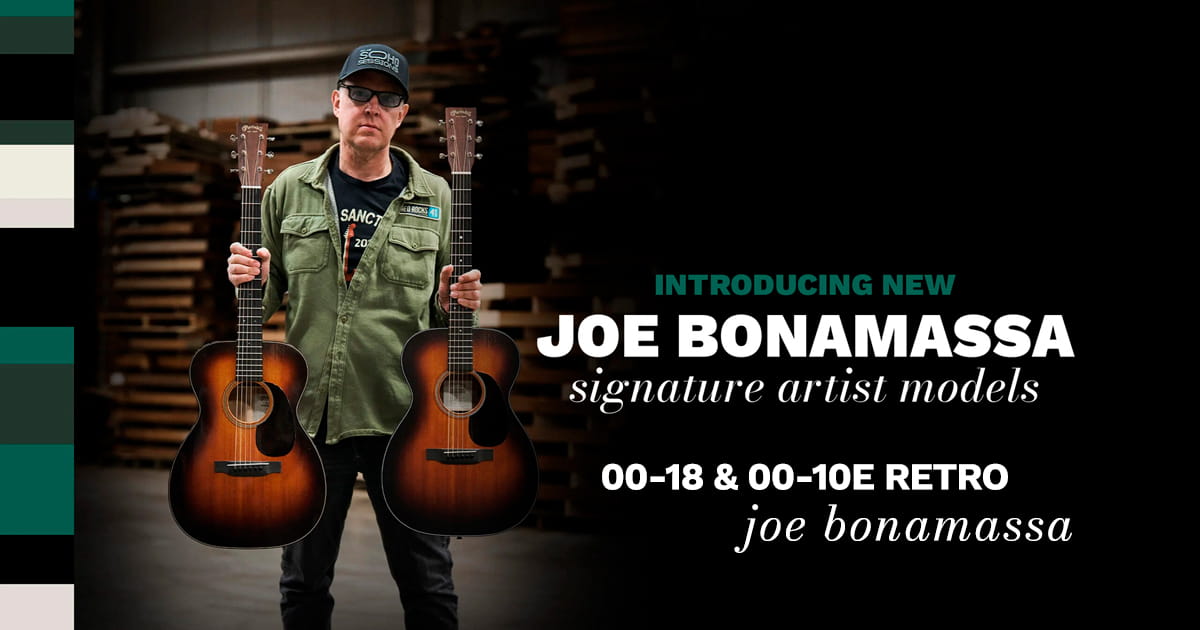 ジョー・ボナマッサとMartinのコラボレーションモデル、00-18 Joe Bonamassaと 00-10E Retro Joe Bonamassa リリース