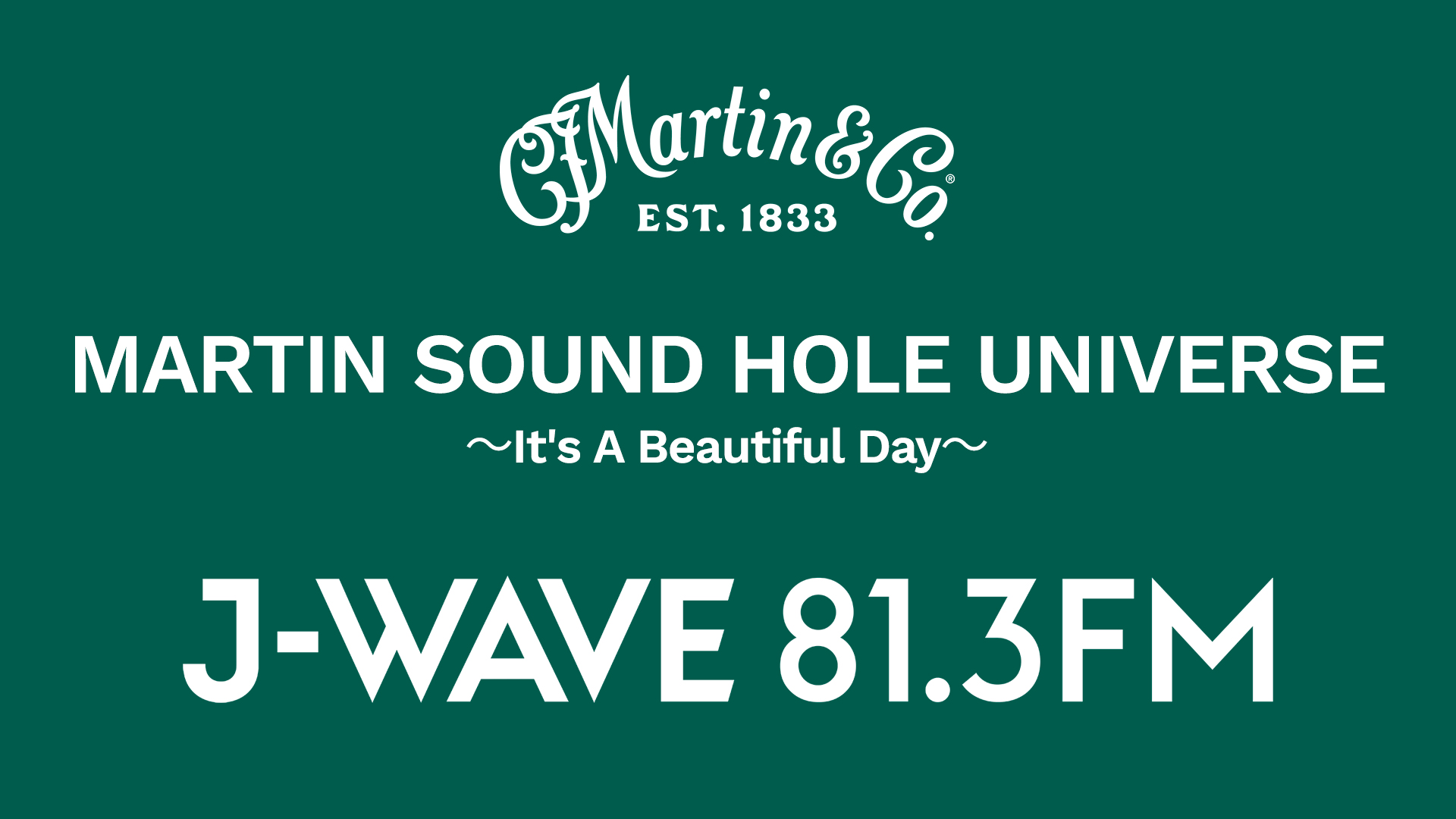 J-WAVE MARTIN GUITAR SOUND HOLE UNIVERSE、Rebirth Tour 2026 恵比寿ガーデンルーム公演のライブ音源をお届けします！