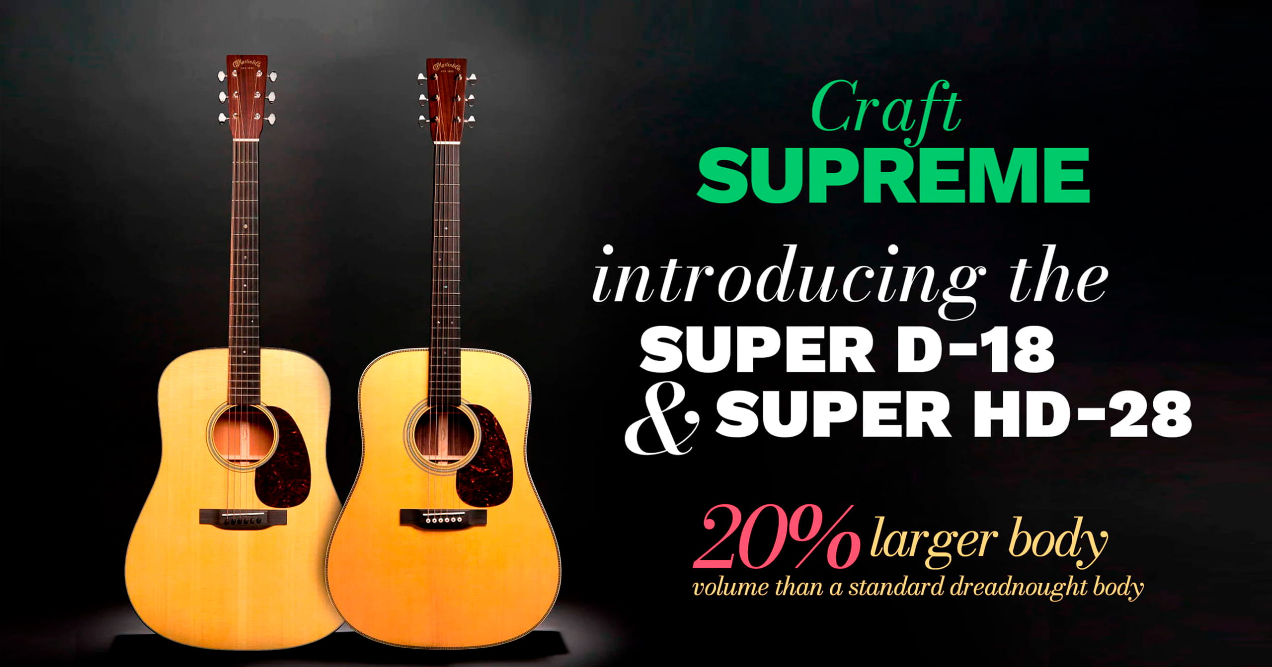Martin Guitar 2026 Standard Series NEW MODEL Super D-18 & Super HD-28 リリースのお知らせ